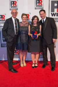 Neil Mortine, President & CEO of Fahlgren Mortine, Gretchen Torres, Associate Vice President, Heather Bartman and Aaron Brown, Senior Vice President at the PR Week Award ceremony. 