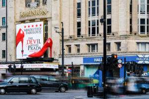 Devil wears Prada billboard in downtown London