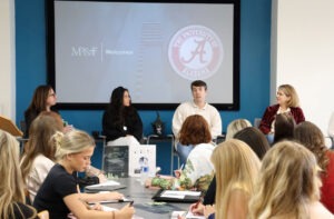 University of Alabama C&IS students on an Industry Immersion trip in Nashville, Tennessee, meeting with industry professionals.