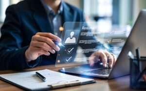 Modern Digital Resume Review Process with Advanced Technology Interface